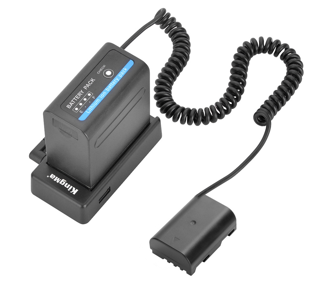Адаптер питания Kingma DR-BLK22 + батарейная площадка и NP-F980D, вместо DMW-BLK22 и DMW-BLF19