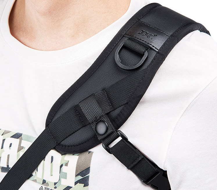 Ремень JJC NS-PRO1M, плечевой, с площадкой Arca-Swiss, микрофибра, черный