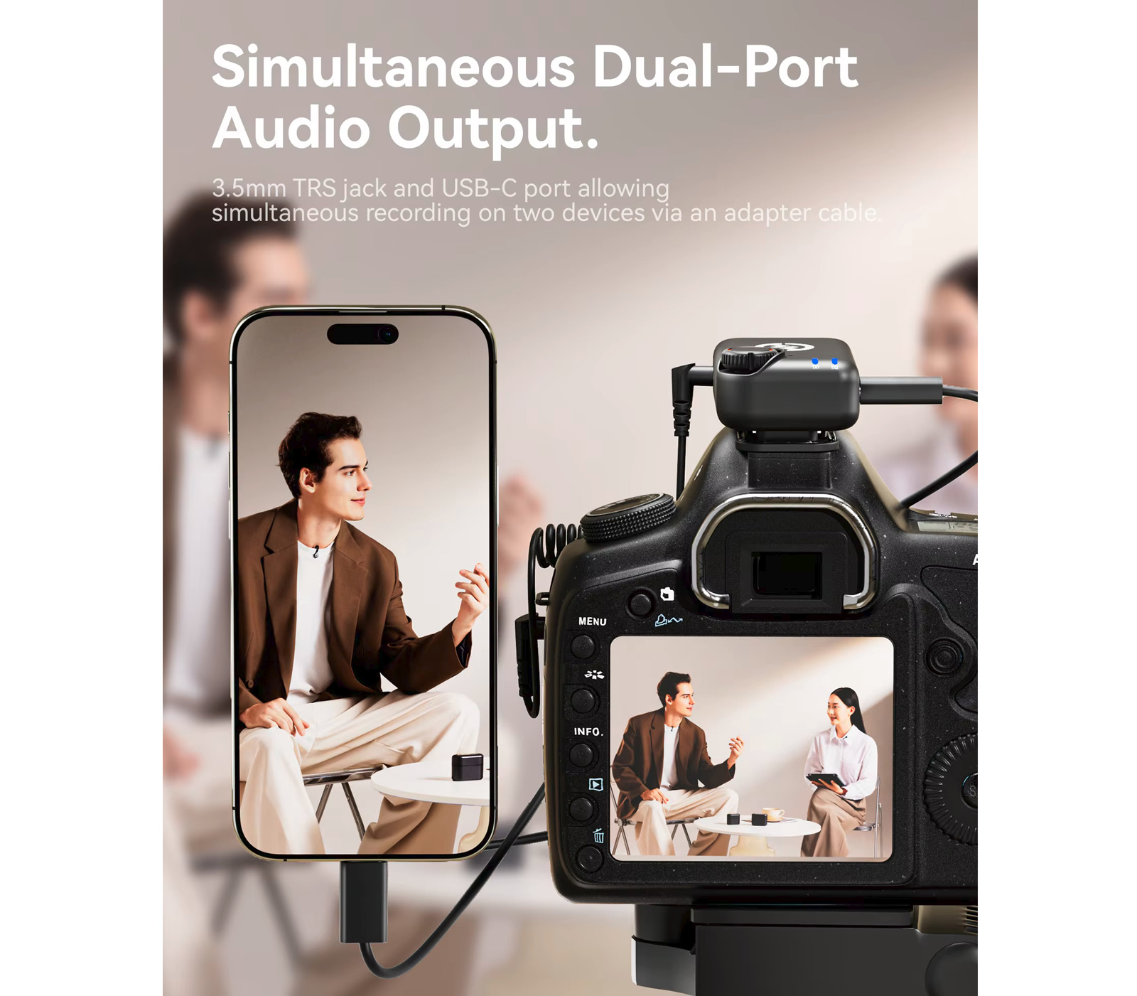 Беспроводная система Hollyland Lark M2S Duo, TX+TX+RX, USB-C