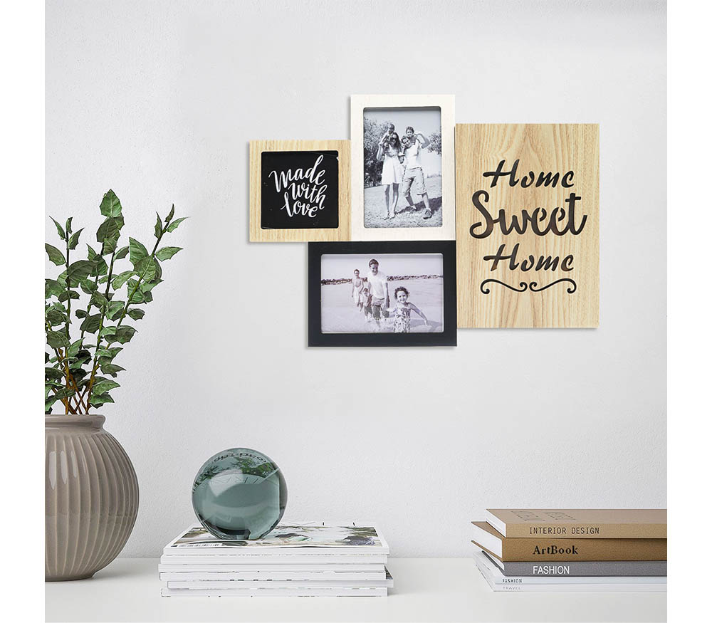 Фоторамка с подсветкой Fotografia на 3 фото: 2х 10x15 + 13х13 см, "This is my happy place" (FFL-838)