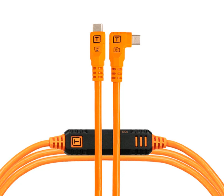 Кабель Tether Tools TetherPro Optima 10G Orange, USB-C / угловой USB-C, длина 4.6 м