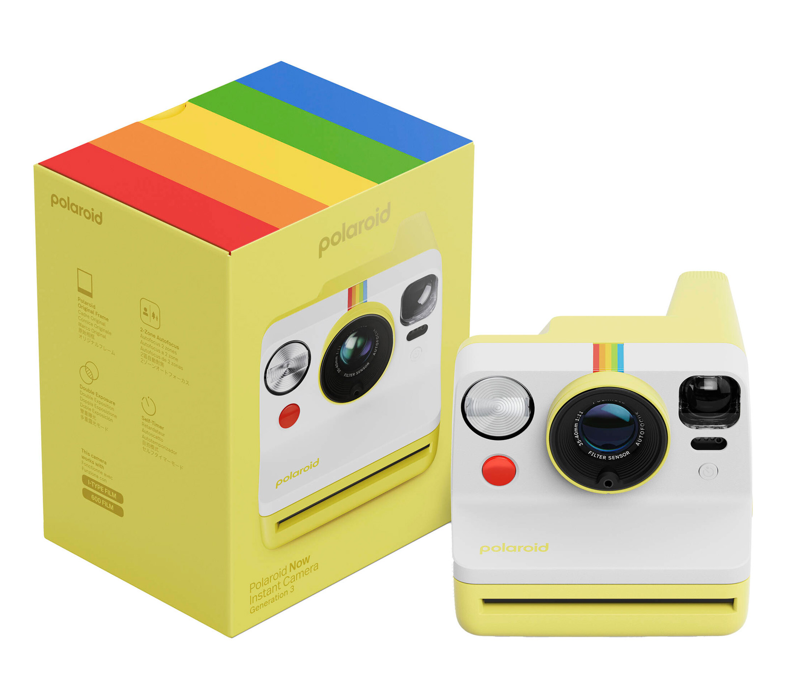 Фотоаппарат моментальной печати Polaroid Now Generation 3, желтый