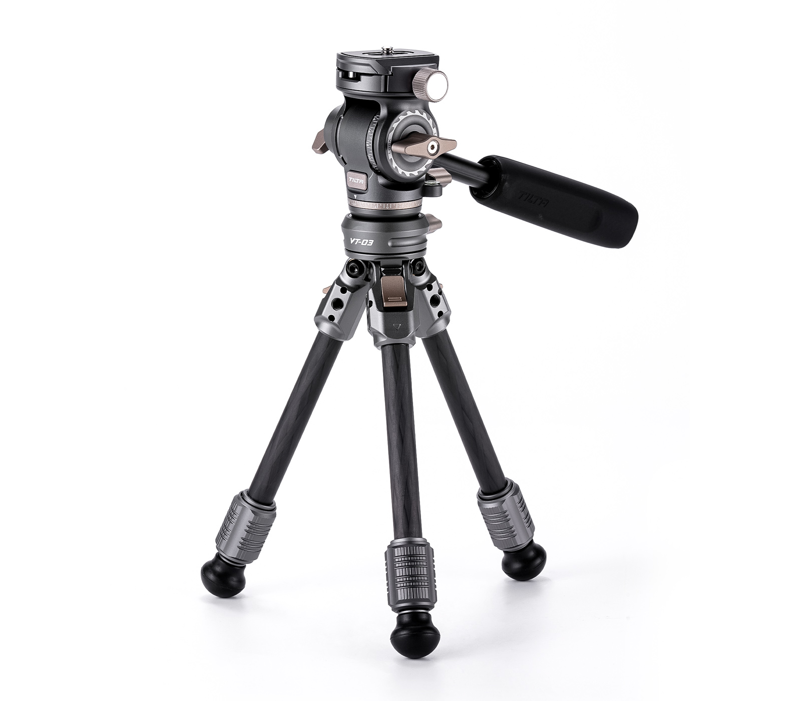 Штатив Tilta VT03, 1-Stage Carbon Fiber Travel Tripod, с видеоголовой, до 3 кг, серый