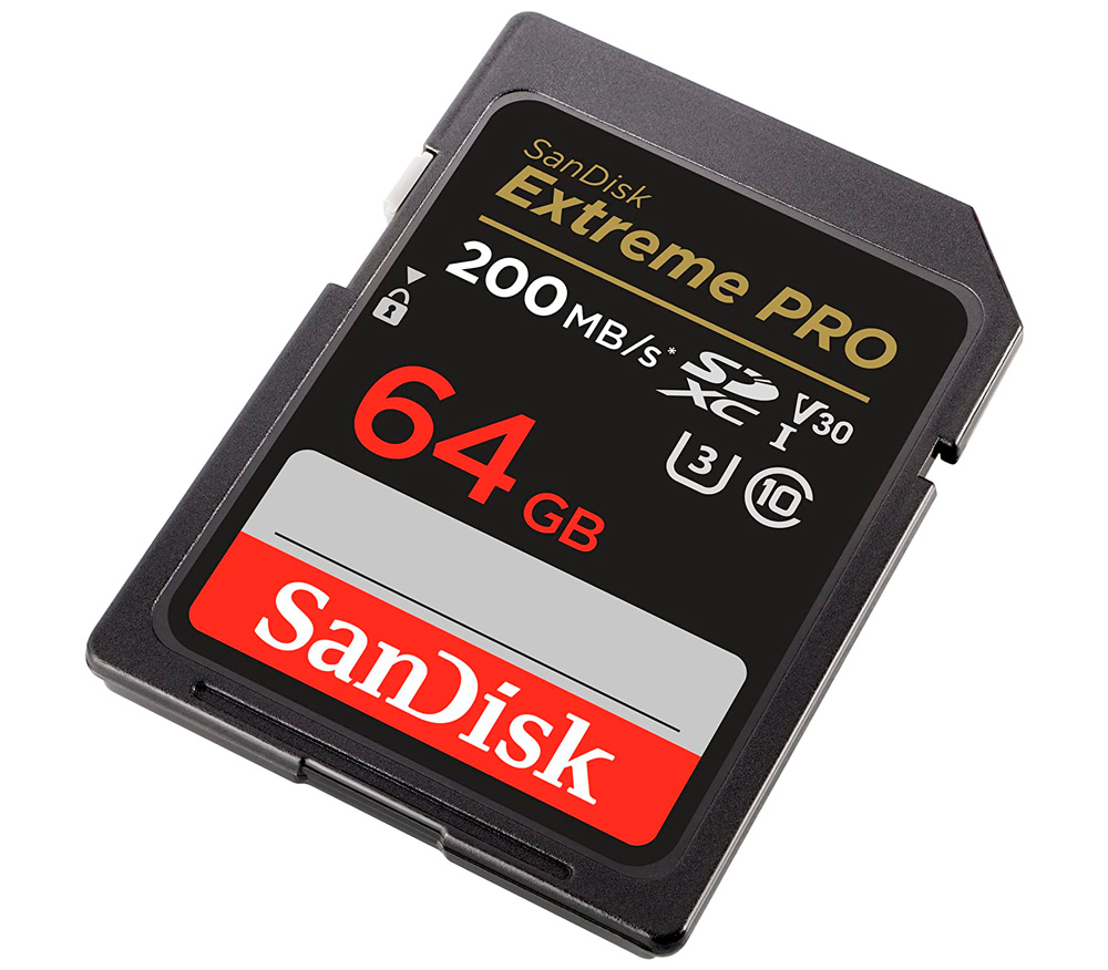 Карта памяти SanDisk SDXC 64GB Extreme Pro UHS-I V30 U3 R200/W90MB/s (уцененный)