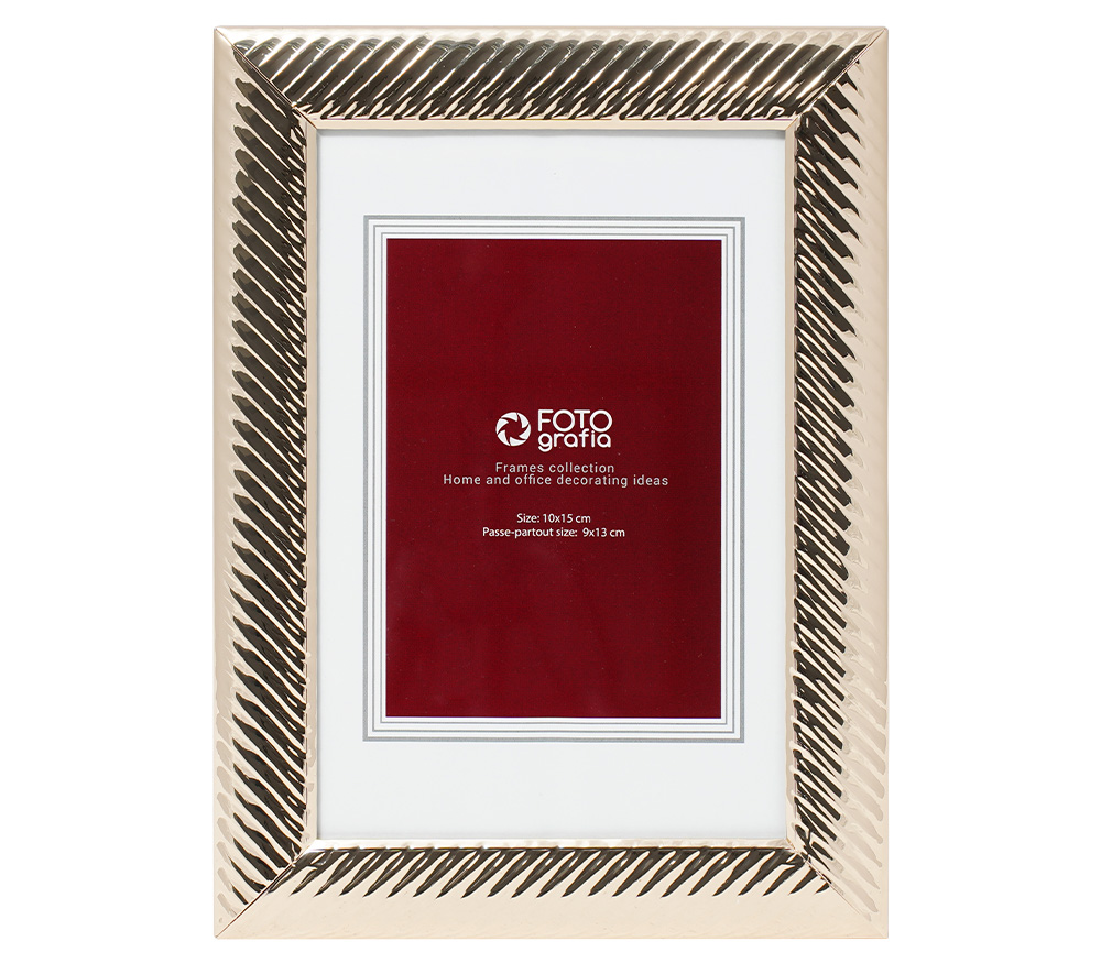 Фоторамка Fotografia 10x15 см, золотистая, FFM-5541