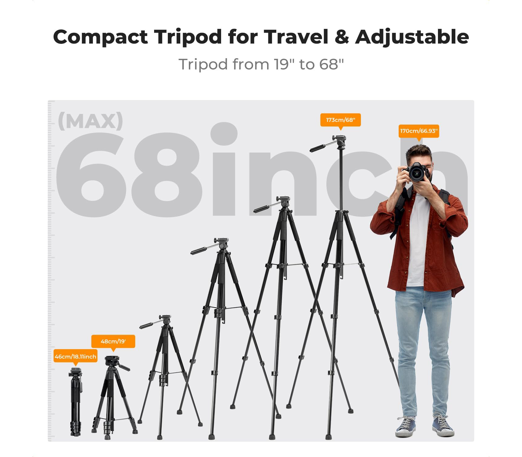 Штатив K&F Concept S254A3 с 2D головой BV01