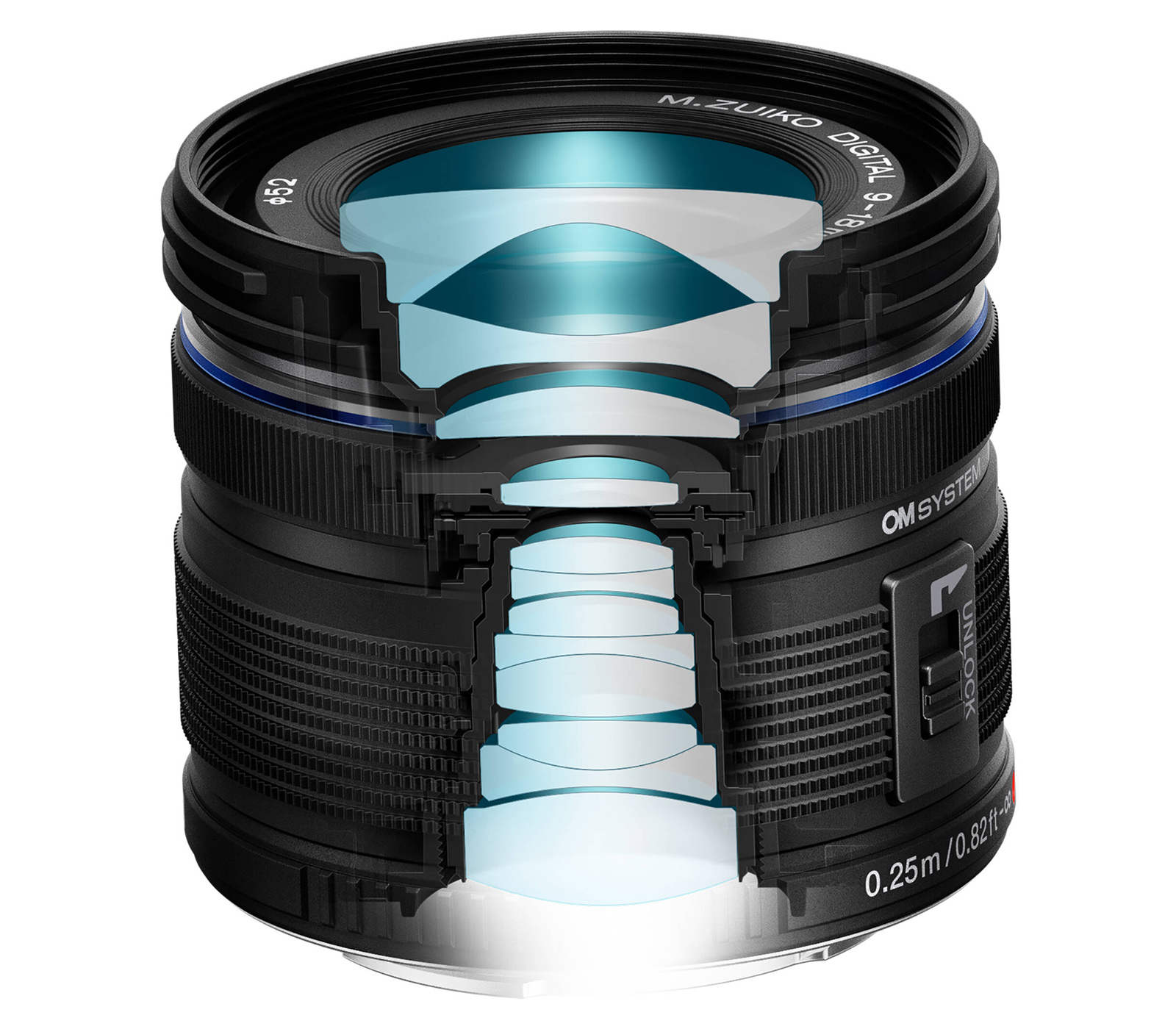 Объектив OM System M.ZUIKO Digital ED 9-18mm f/4-5.6 II, черный