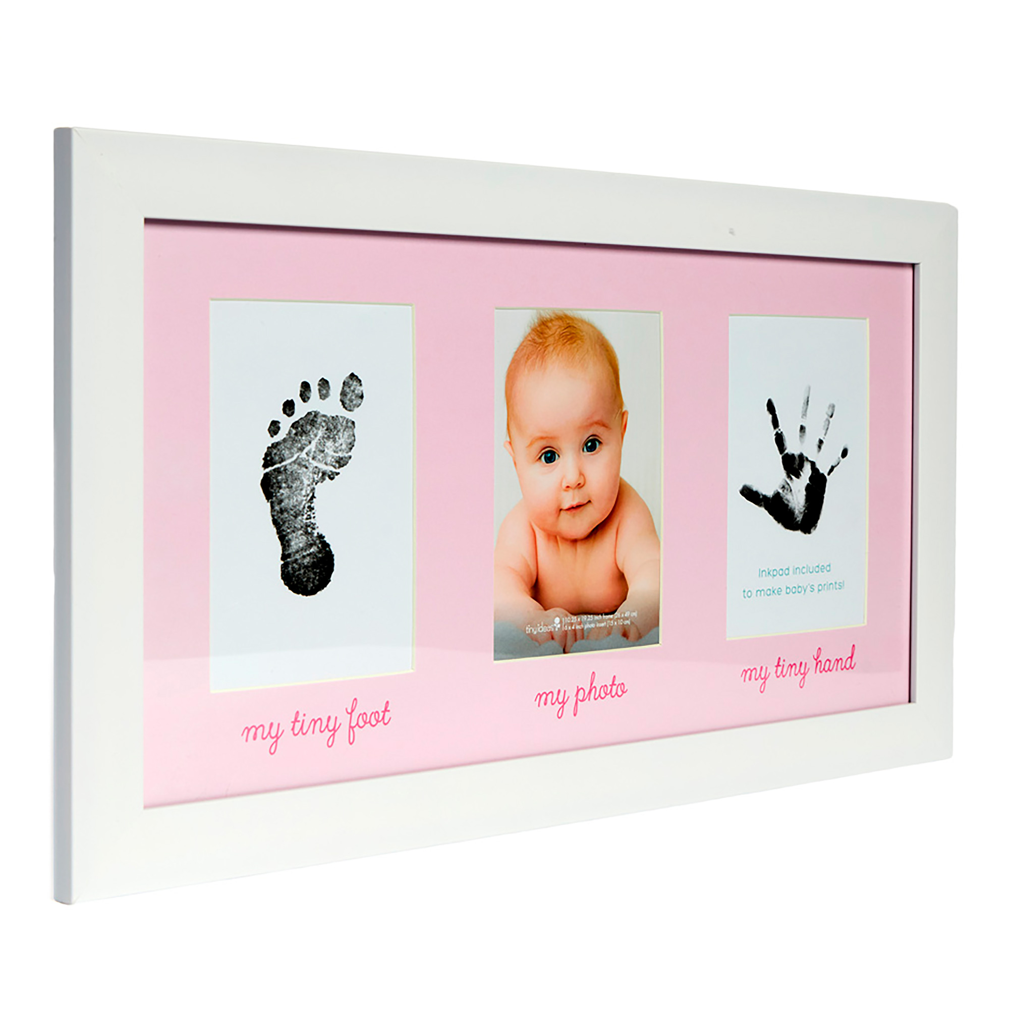Мультирамка Fotografia на 3 фото 10х15, белая с розовым паспарту (FFC - 1055)