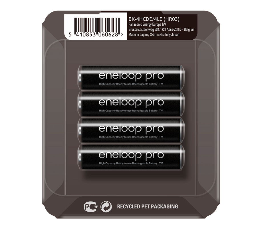 Аккумуляторы Panasonic Eneloop PRO AAA 900 мАч, 4 шт. (BK-4HCDE/4LE)