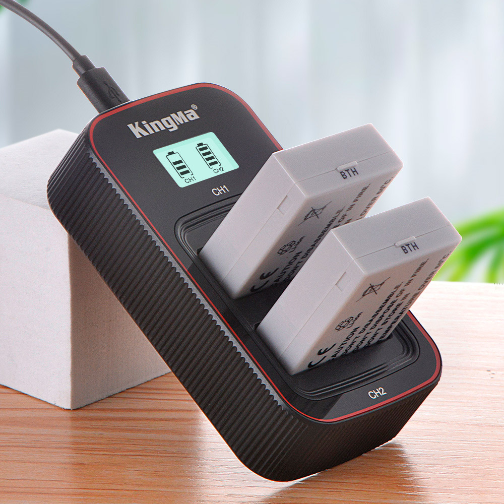 Зарядное устройство Kingma BM058-LPE8, USB, для 2х Canon LP-E8, дисплей