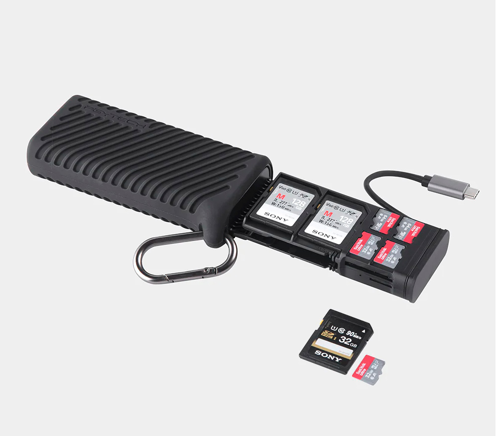 Карт-ридер и чехол PGYTECH CreateMate, SD / microSD, черный