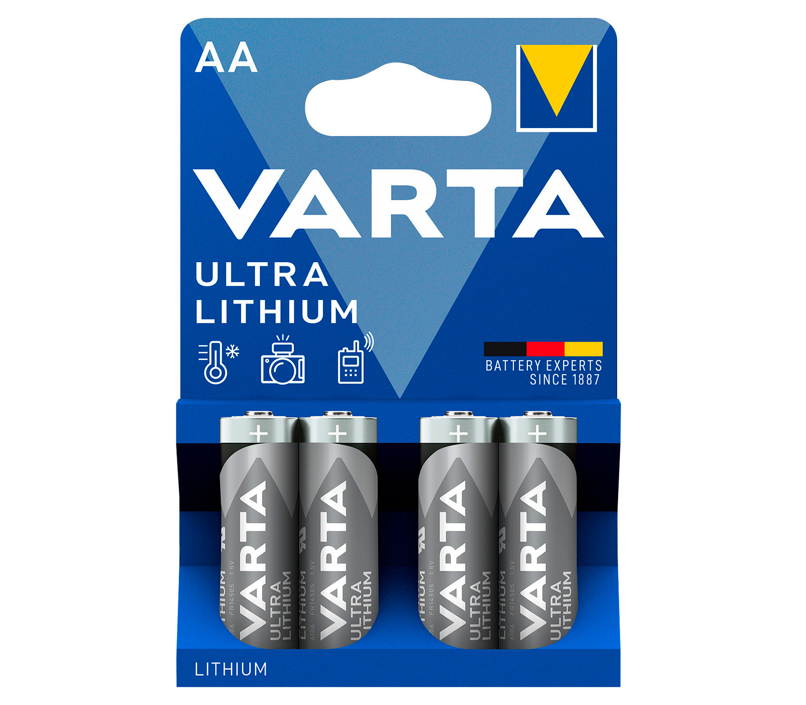 Батарейки Varta AA Ultra Lithium, 4 шт.