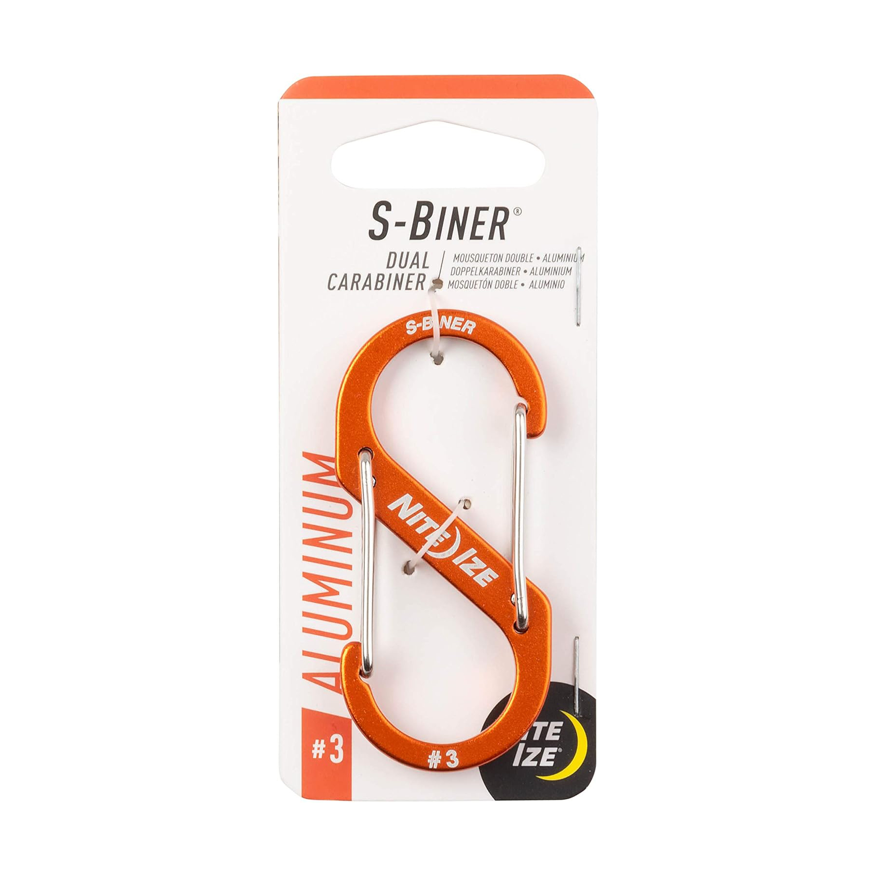 Карабин Nite Ize S-Biner, размер 3, оранжевый