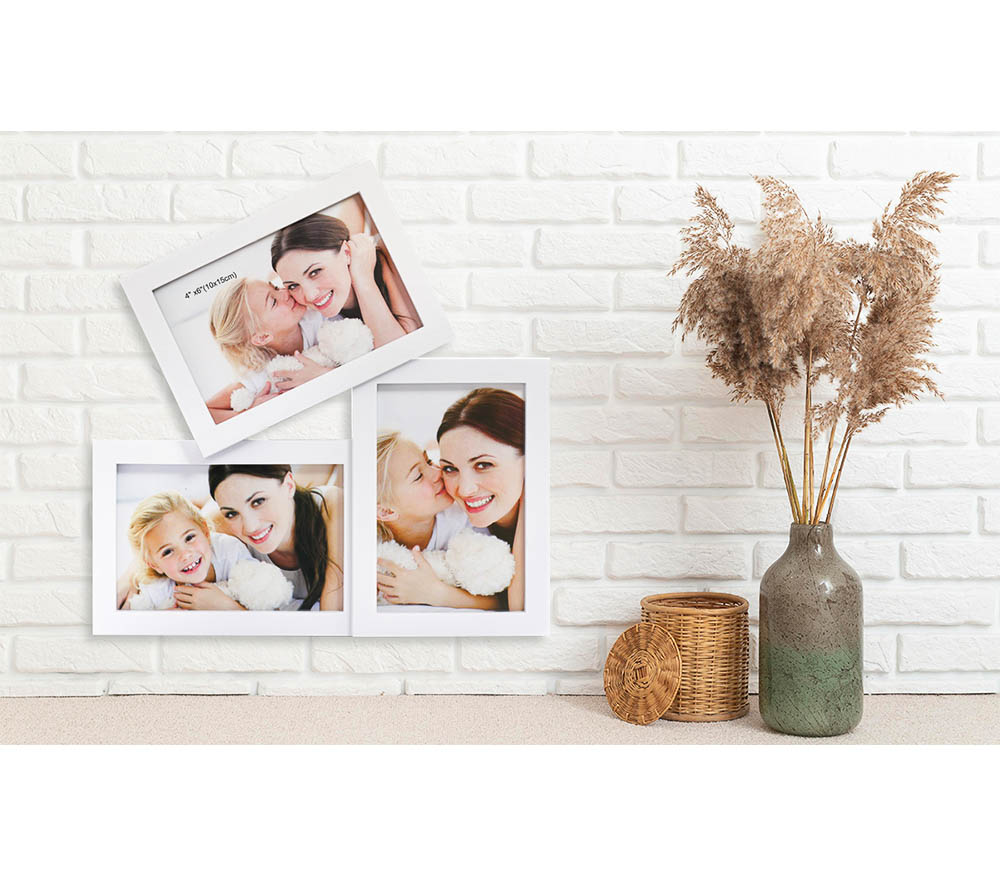 Мультирамка Fotografia на 3 фото 10х15, белая