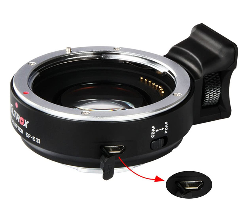 Адаптер Viltrox EF-EII,  для объективов Canon EF на камеры Sony E, увеличение 0.71х