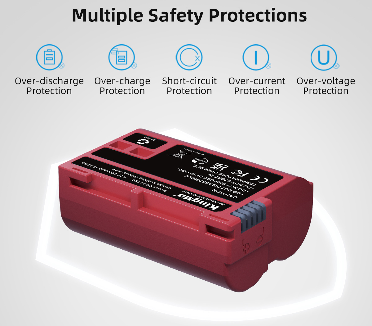 Аккумулятор Kingma EN-EL15C с защитным кейсом, 2600 мАч