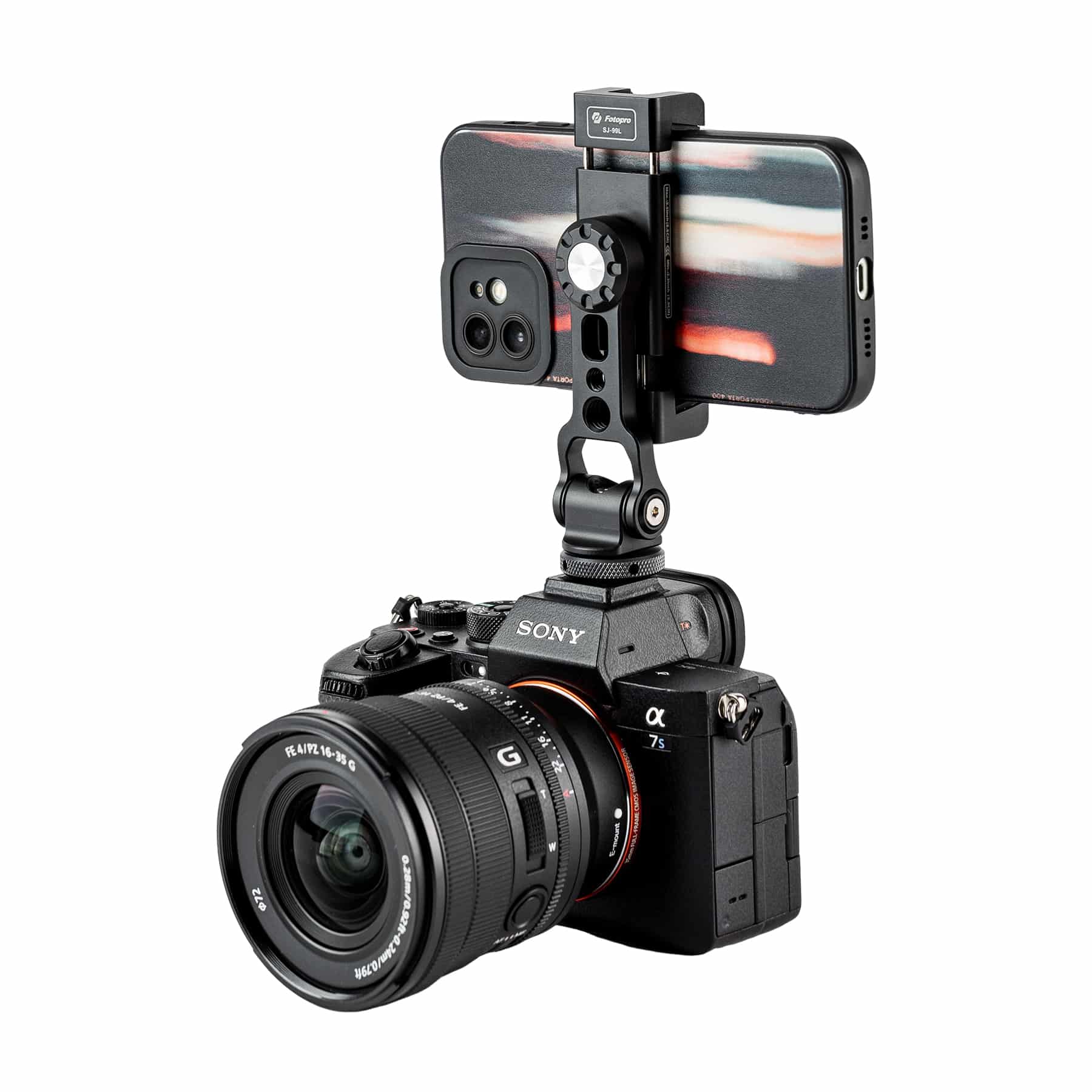Держатель для телефона Fotopro SJ-99L, в башмак, металлический