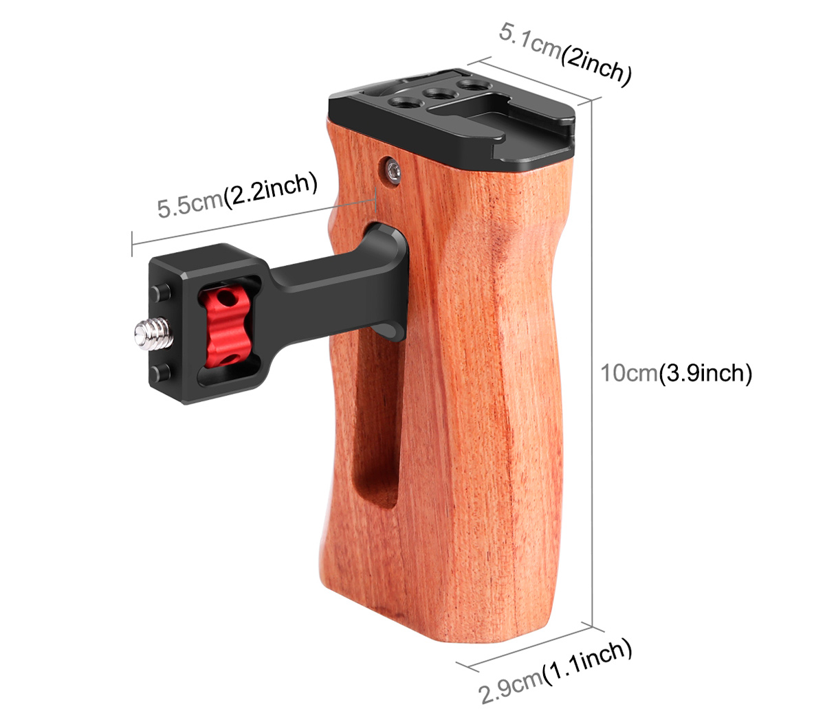 Ручка боковая Puluz PU3077B, деревянная, винт 1/4"-20