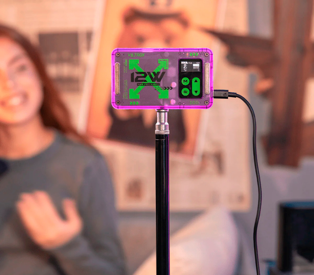 Осветитель Viltrox RB-V12, RGB, 2500-8500К, 12 Вт