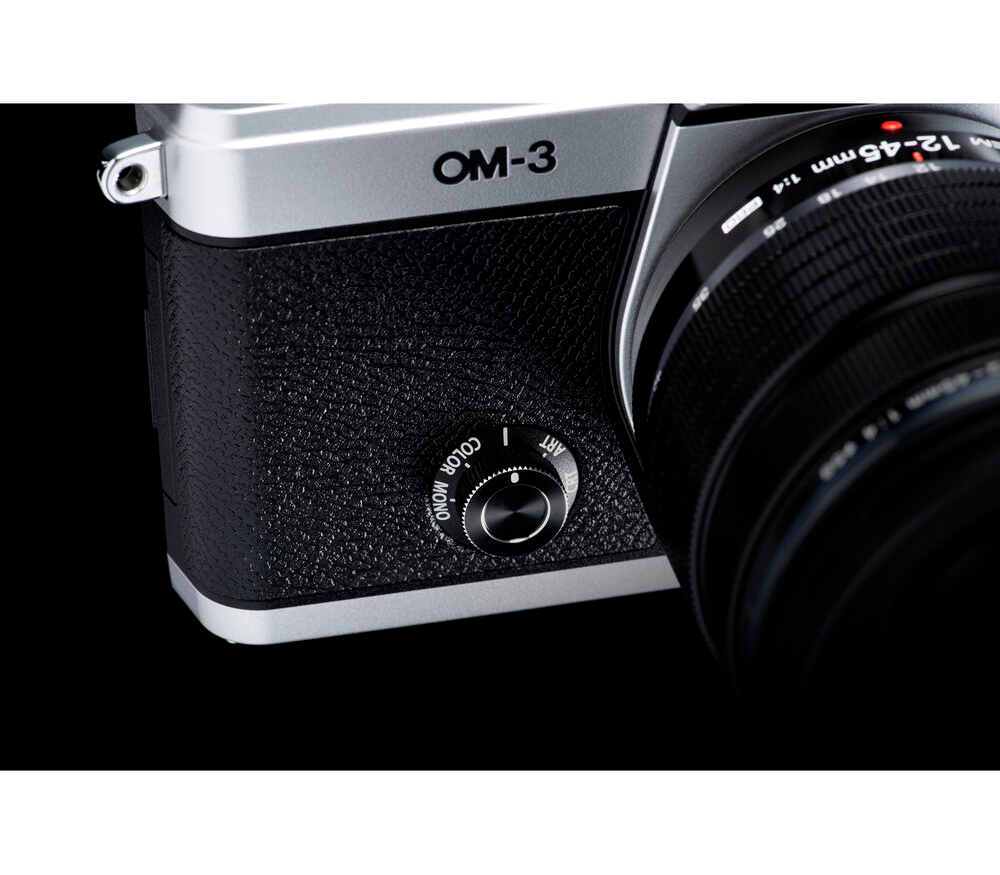 Беззеркальный фотоаппарат OM System OM-3 Kit 12-45/4.0, серебристый + черный