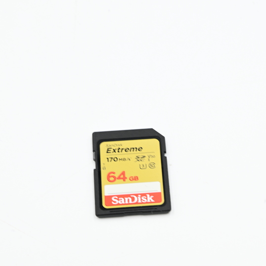 Карта памяти SanDisk SDXC 64GB Class10 Extreme V30 UHS-I U3 R170/W80 Мб/с (состояние 5) (б/у)