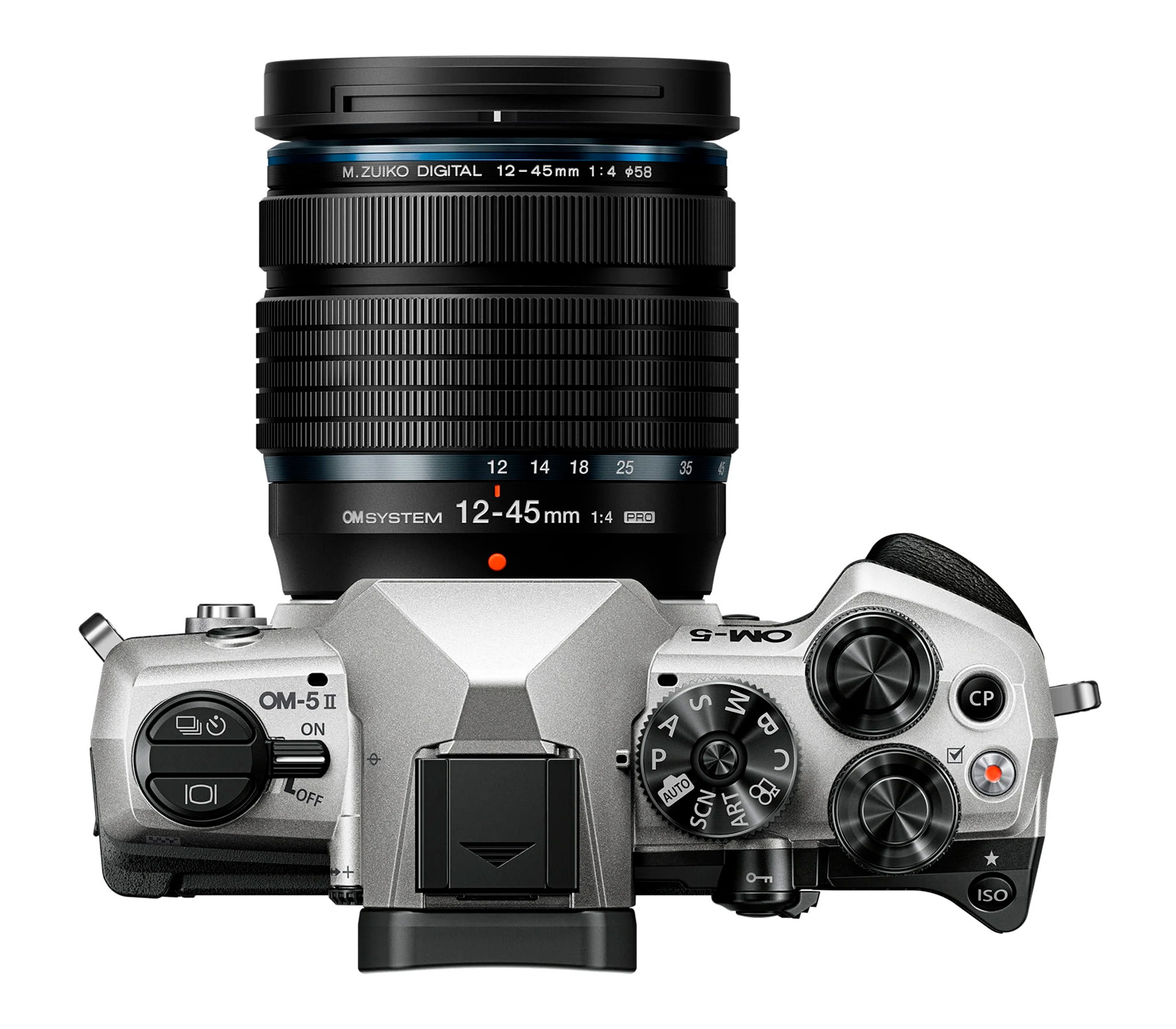 Беззеркальный фотоаппарат OM System OM-5 Mark II Kit 12-45mm f/4 PRO серебристый