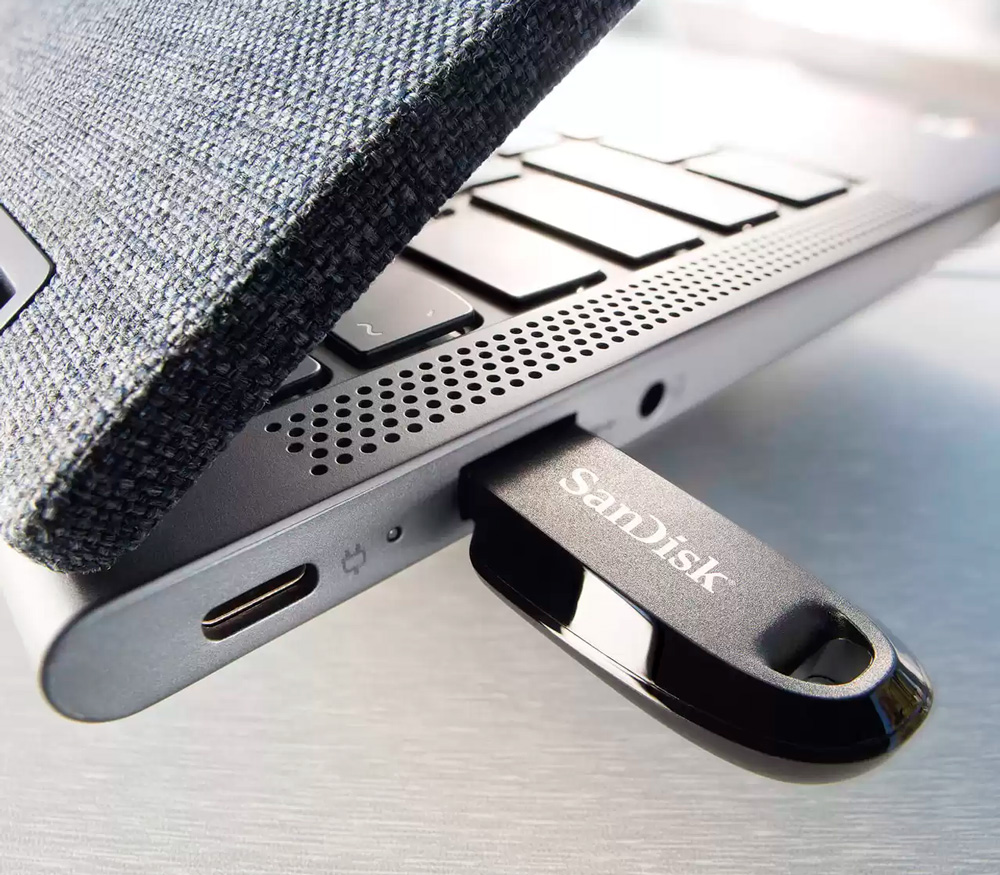 Накопитель SanDisk USB3.2 Flash 128GB Ultra Curve, синий