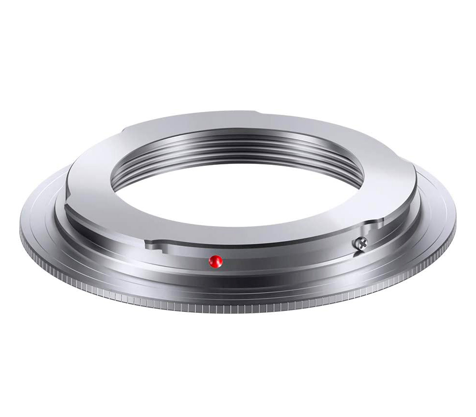 Переходное кольцо K&F Concept M42-EOS, для объективов M42 на камеры Canon EF/EF-S, серебристое