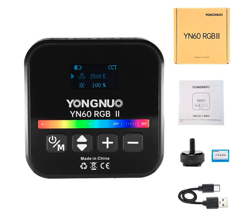 Осветитель Yongnuo YN60 RGB II, 2500-9900К, 6 Вт