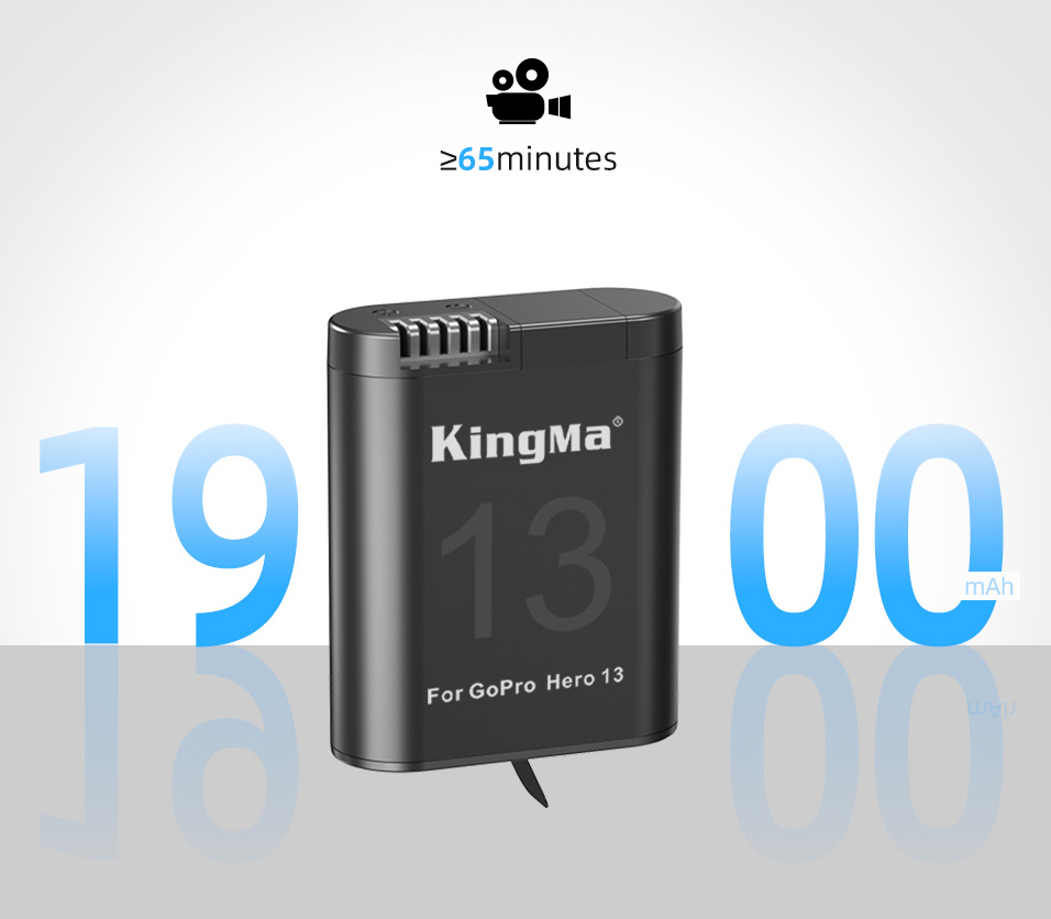 Зарядное устройство Kingma BM067 + 2 аккумулятора для GoPro HERO13