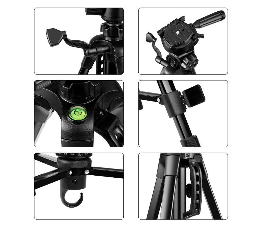 Штатив Puluz PU3096B, с головой + держатель для смартфона