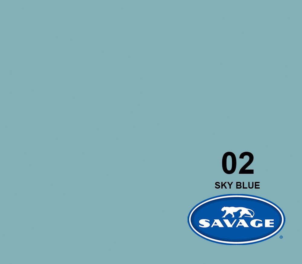 Фон Savage SA 2-12 Sky Blue, бумажный, 2.72x11 м, голубой