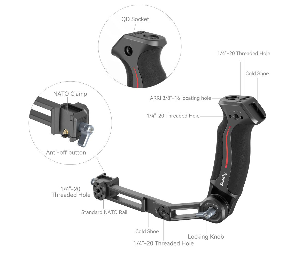 Ручка SmallRig 3028C Sling Handgrip для стабилизаторов DJI