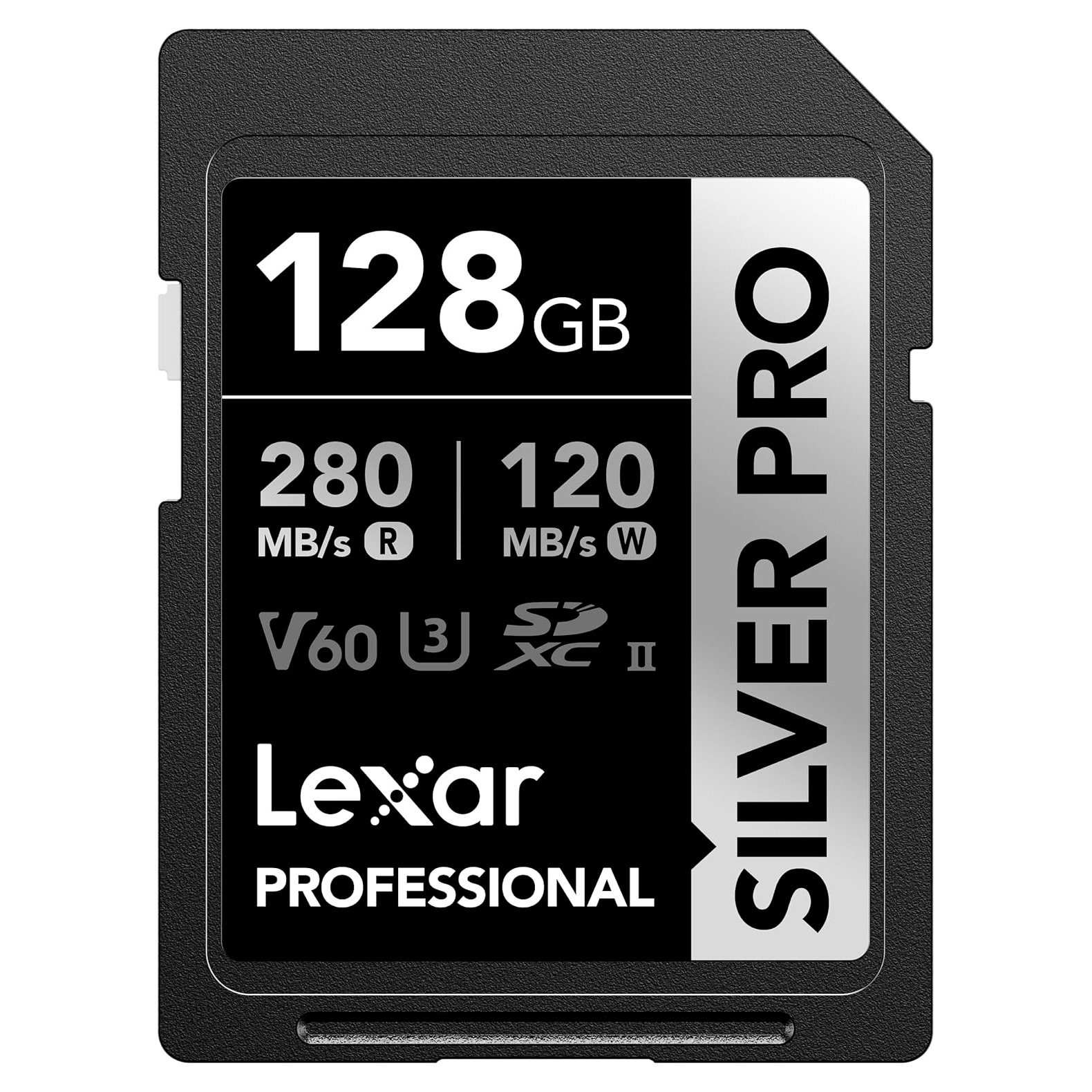 Карта памяти Lexar SDXC 128GB Professional Silver PRO UHS-II U3 V60 (280/120 MB/s)