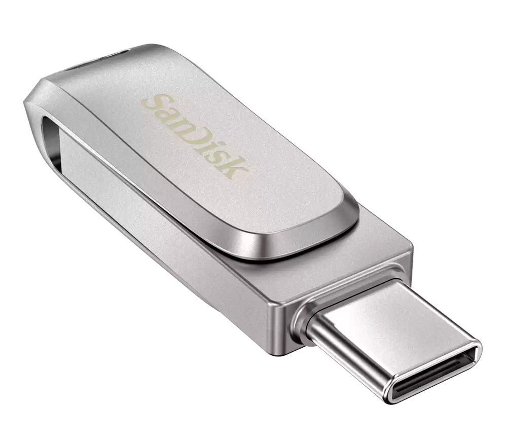Накопитель SanDisk USB3.1 1TB Ultra Dual Drive Luxe, USB-A + USB-C (уцененный)