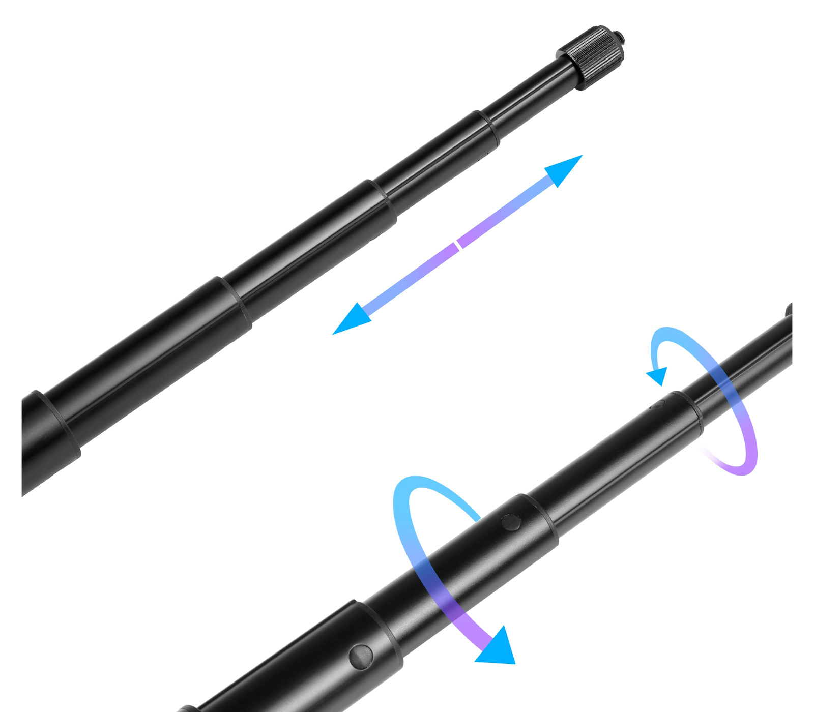 Монопод для селфи Puluz PU815 Selfie Stick, длина до 110 см