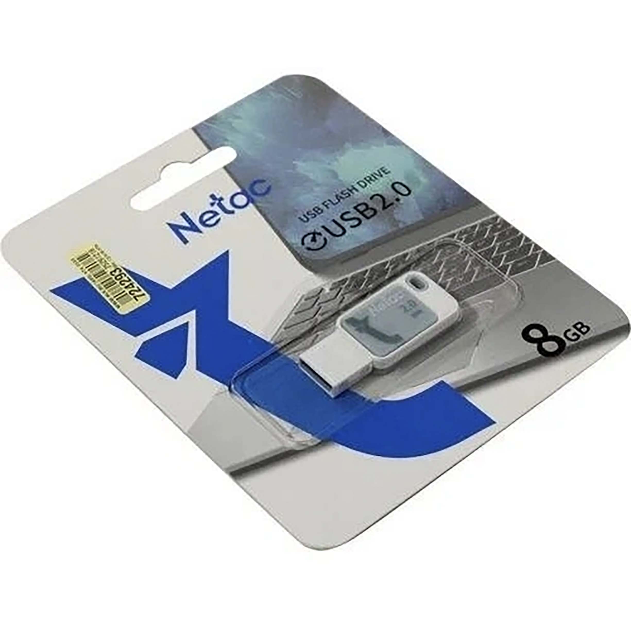 Накопитель Netac USB2 Flash 8GB UA31 голубая