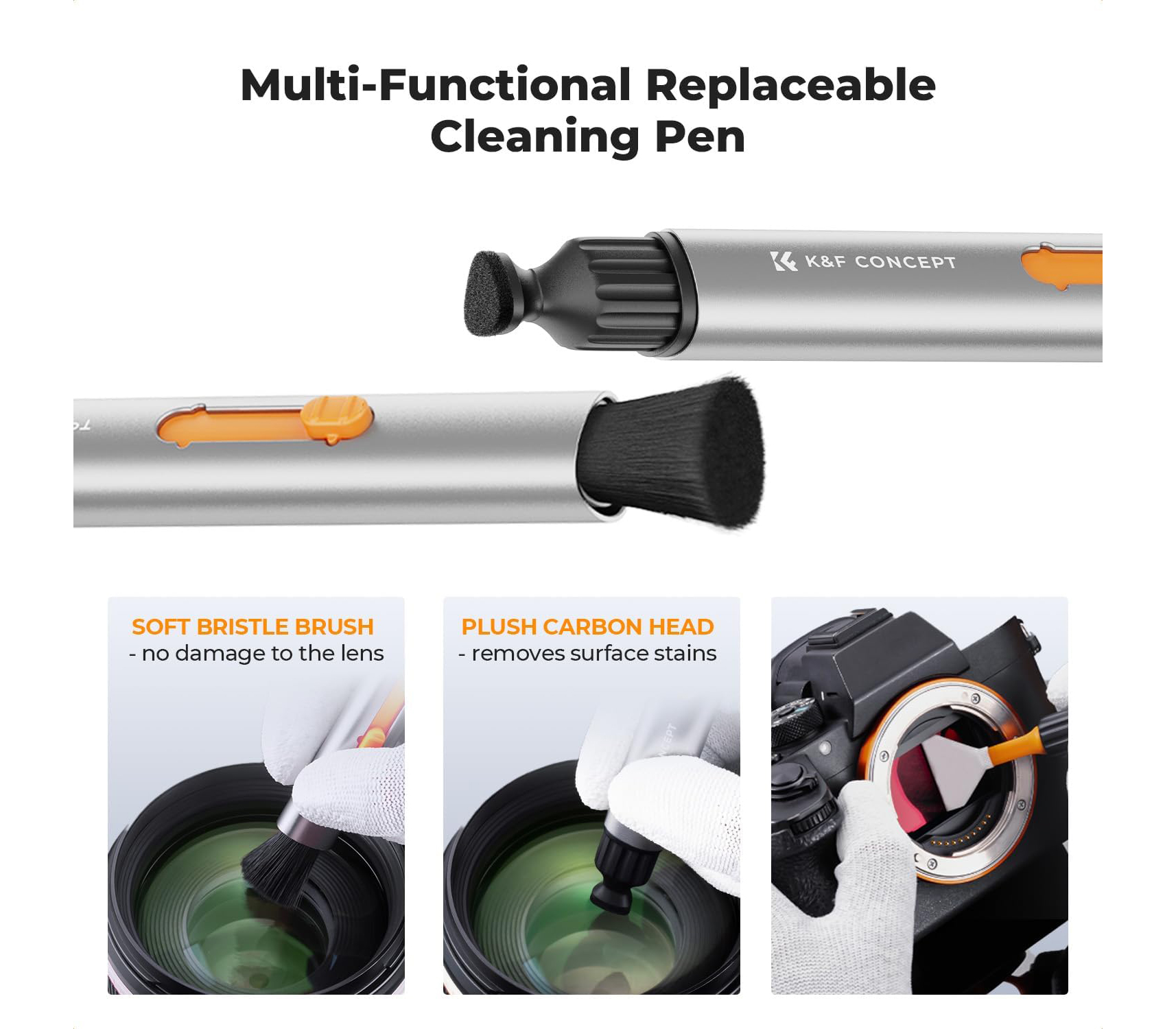 Набор для чистки K&F Concept 1919, матриц и оптики, 23 в 1