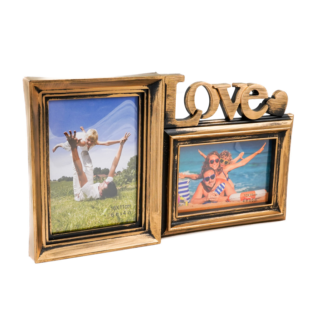 Мультирамка Fotografia FFC - 1056, 2 фото, 10x15 см, золотая