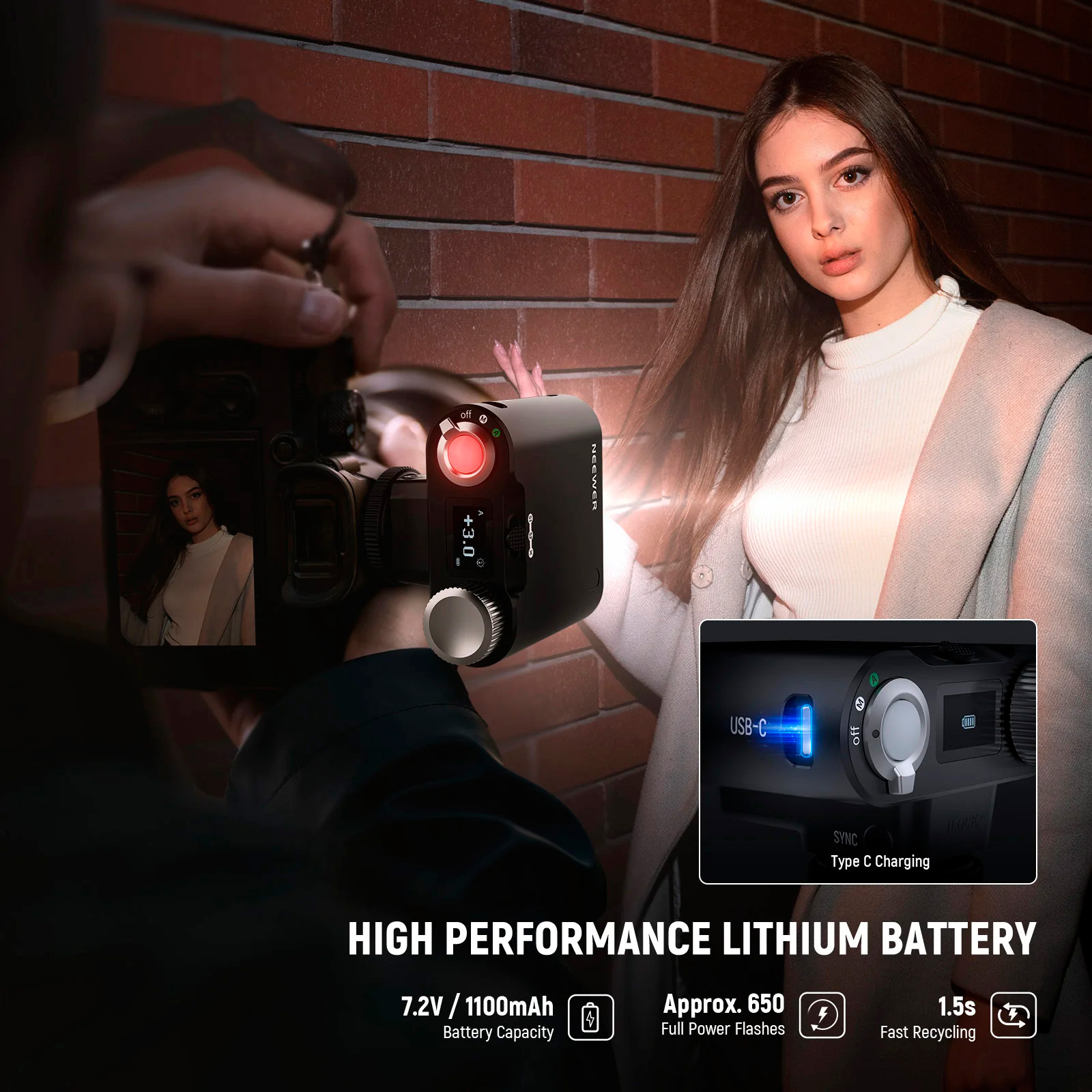 Фотовспышка Neewer Z160 Retro Flash Light, универсальная