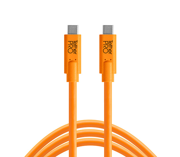 Кабель Tether Tools TetherPro USB-C to USB-C, 4.6 м, оранжевый (уцененный)