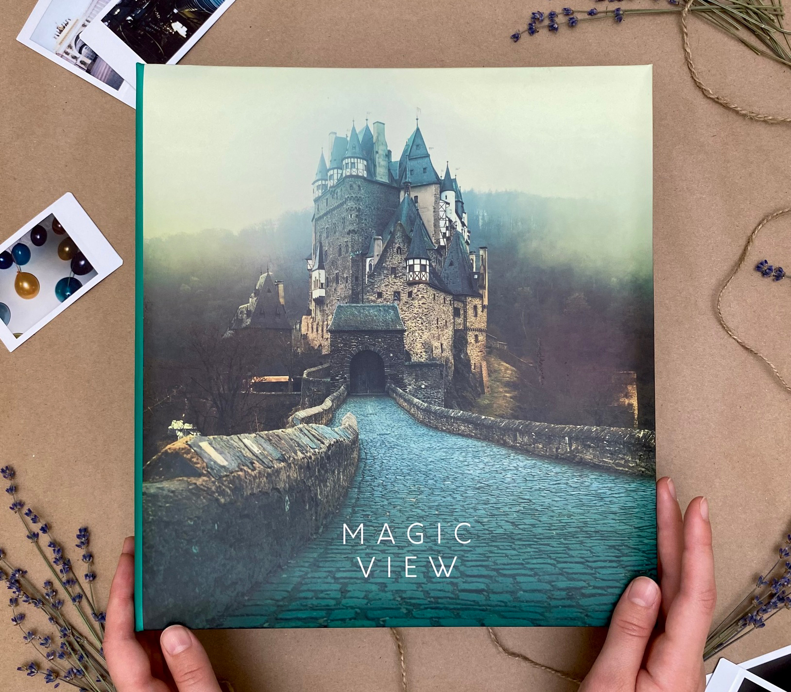 Фотоальбом Полином 50 листов 23х28 см, магнитный, "magic view" Замок