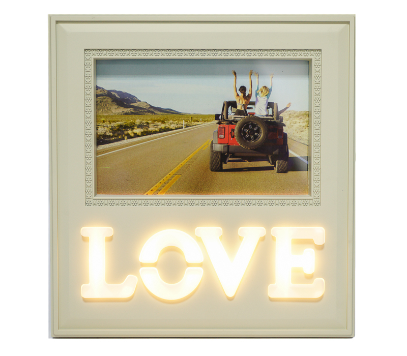 Фоторамка Fotografia LED 1 фото 10х15 см, с подсветкой, кремовая