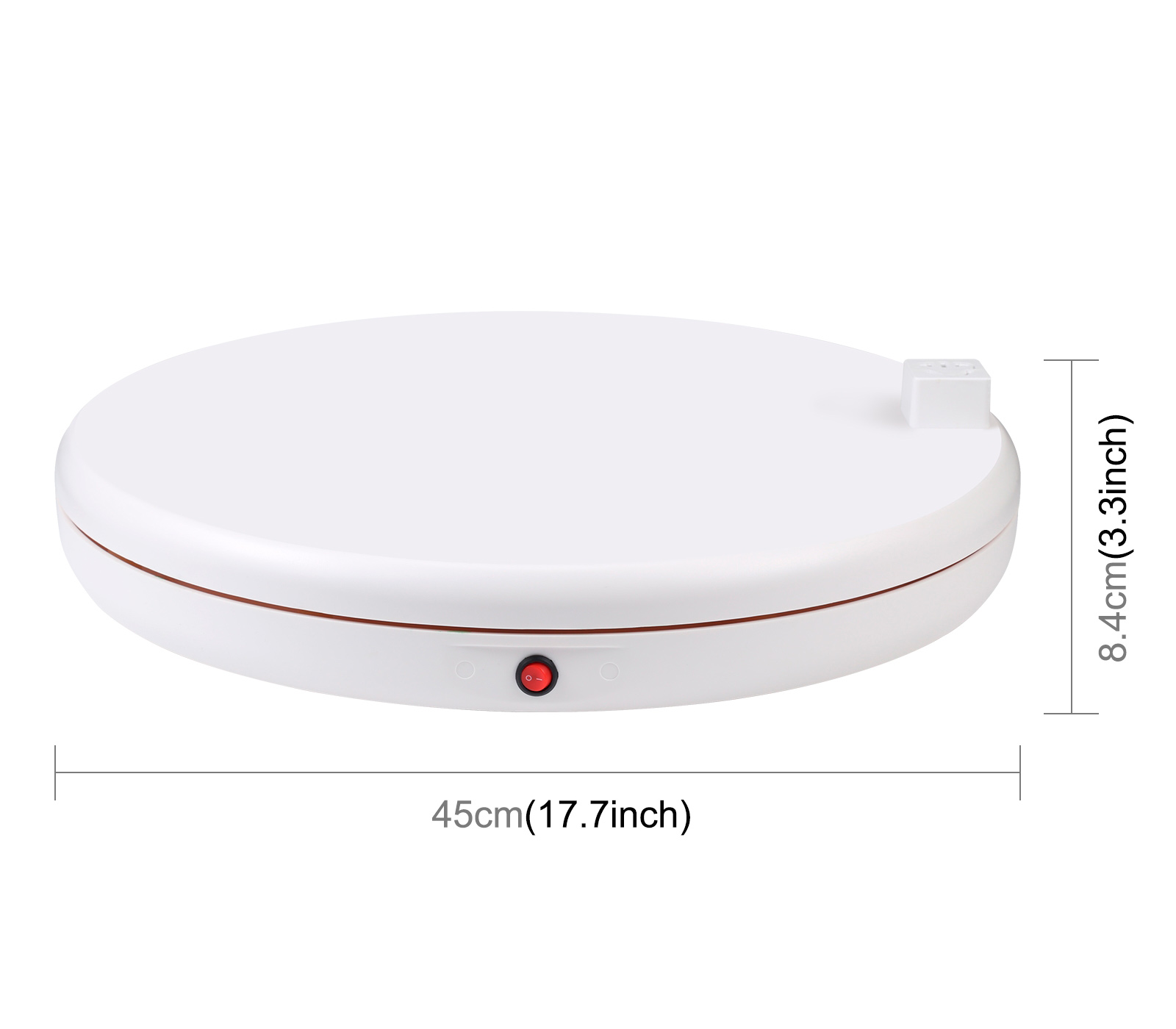 Поворотный стол Puluz PU3148 с пультом управления и розеткой, 45 см, до 100 кг, белый