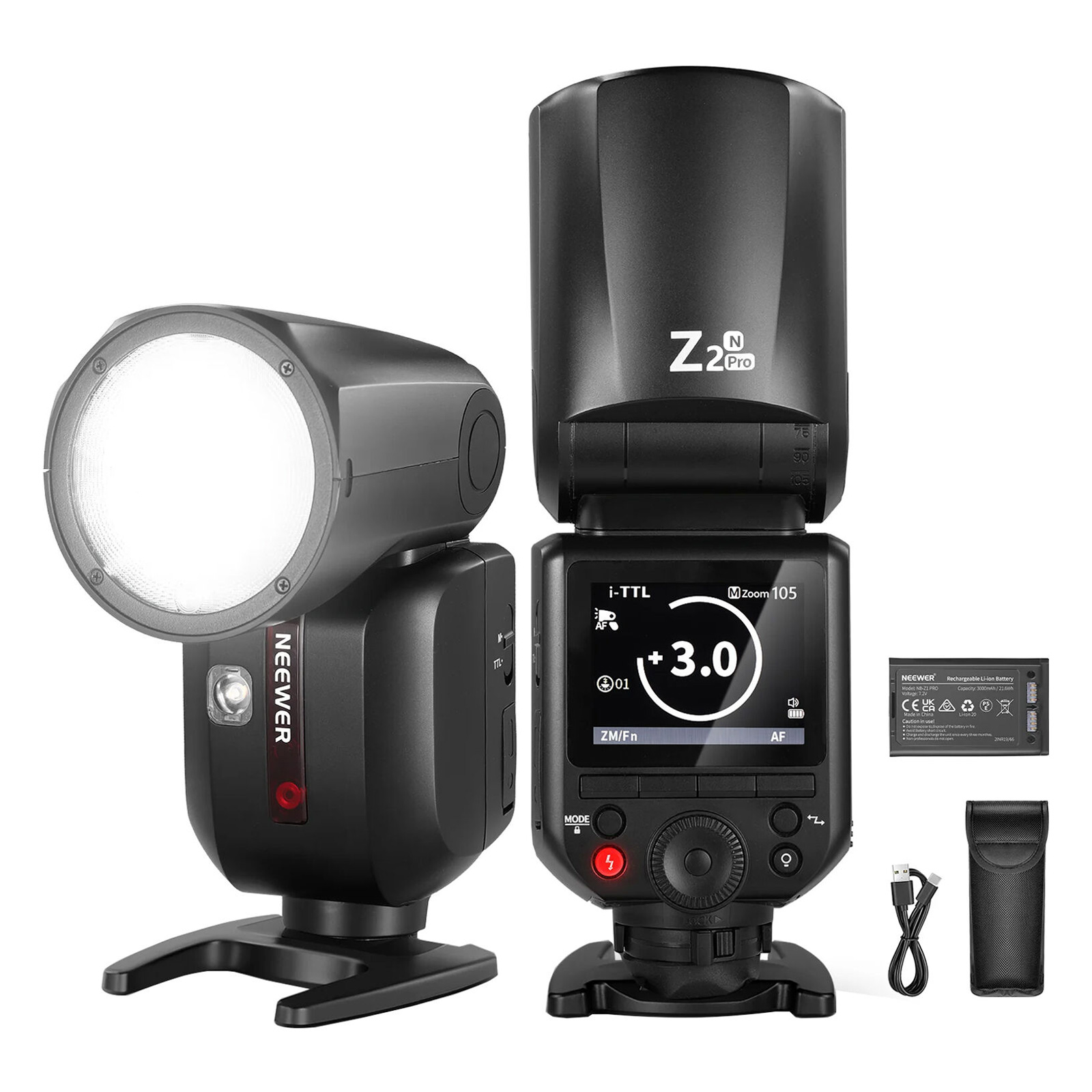 Вспышка Neewer Z2PRO-N, 3000 мАч, совместимость с Godox