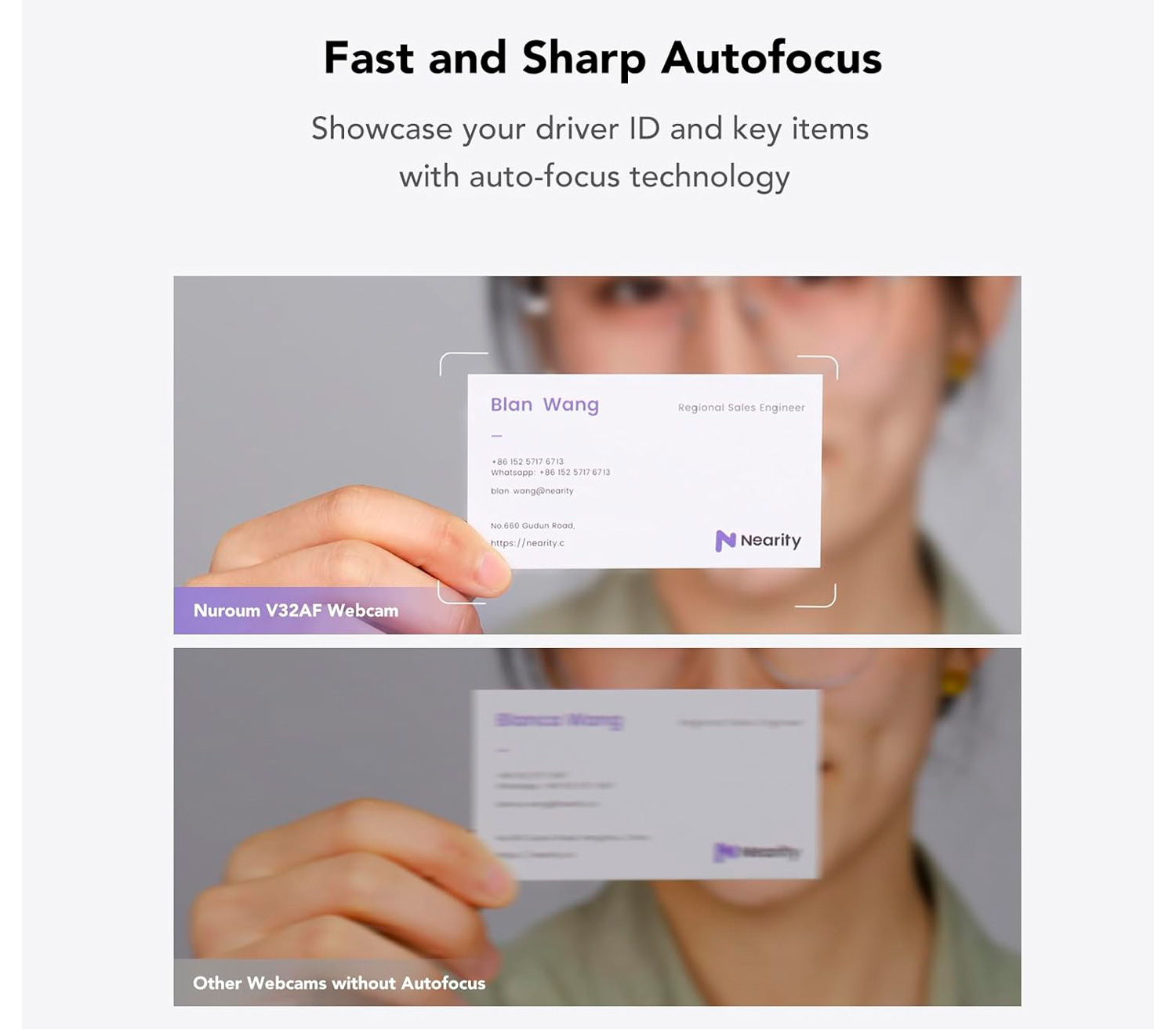 Веб-камера Nearity Nuroum V32AF, 4K 30p, AI кадрирование