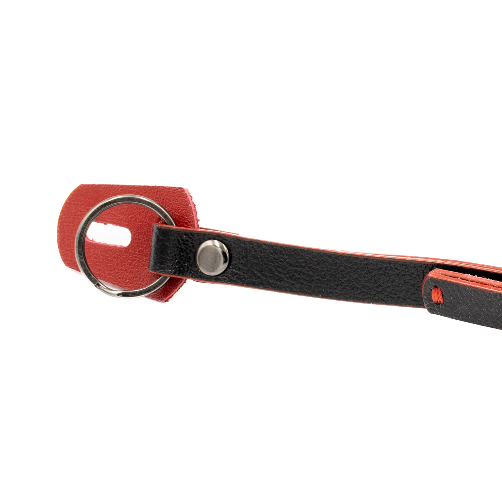 Ремень Kornet нашейный, с кольцами, кожаный, черный\красный (состояние New) (б/у)