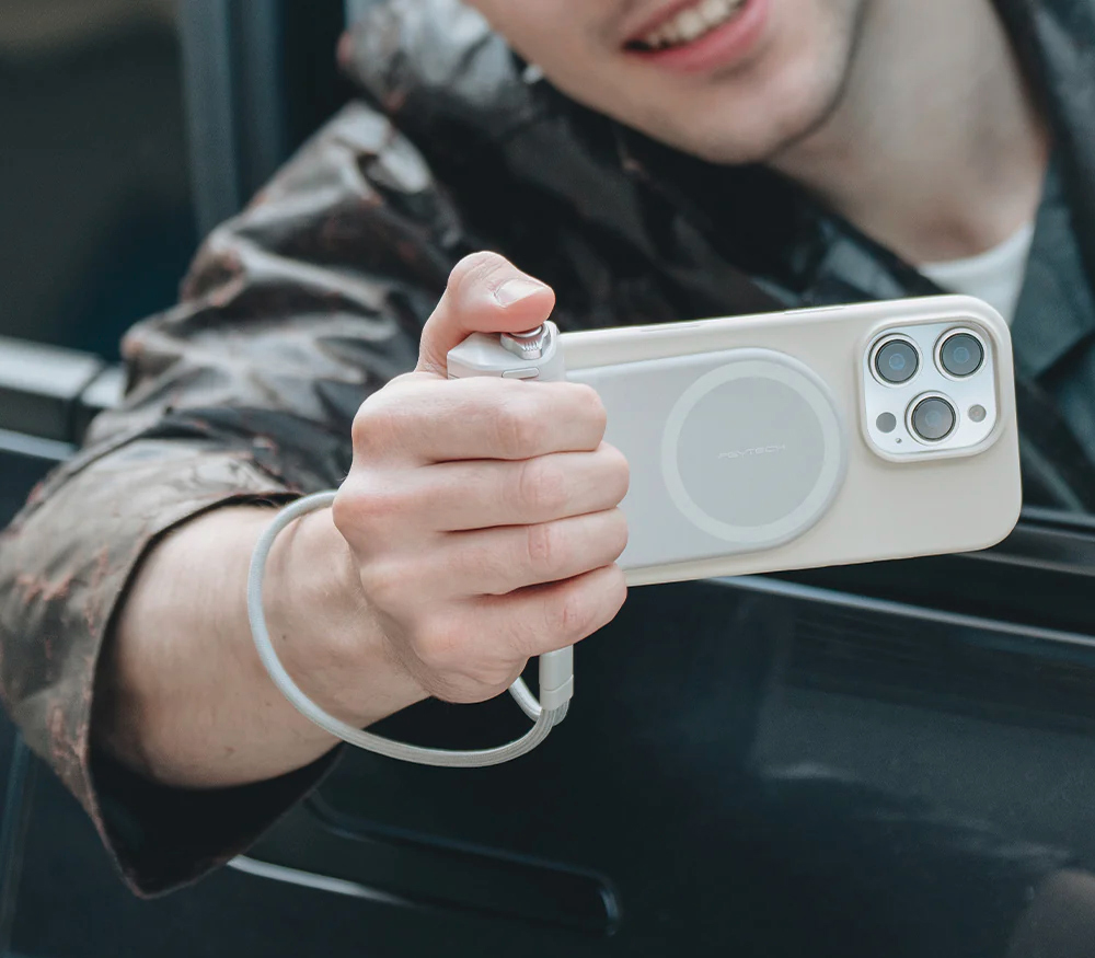Держатель для телефона PGYTECH MagCam Phone Grip, магнитный, с кнопкой спуска, цвет: Misty Gray (уцененный)