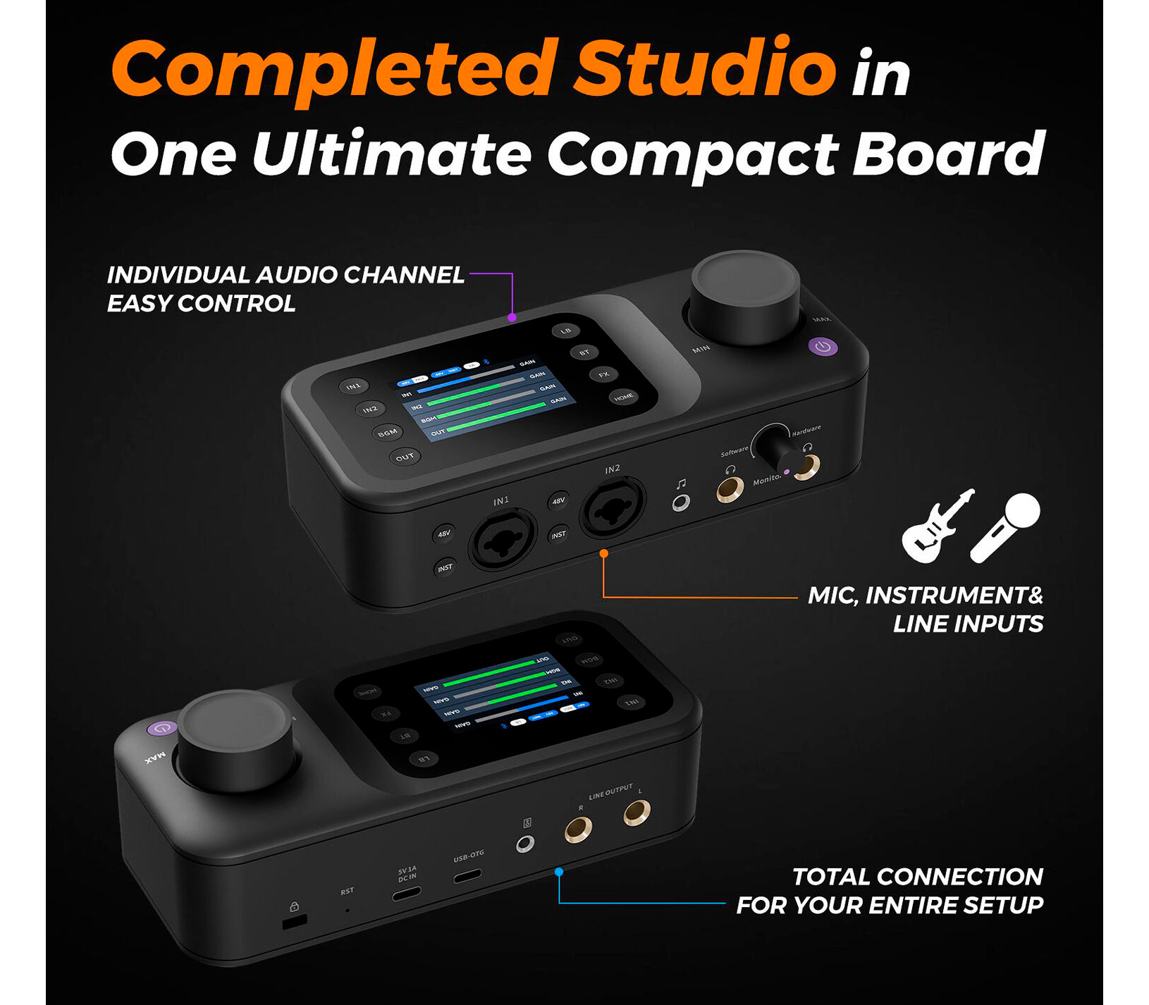 Аудиоинтерфейс Nearity NearStream AMIX40U, 2х XLR / 6.3 мм входа + 1х 3.5 мм Aux