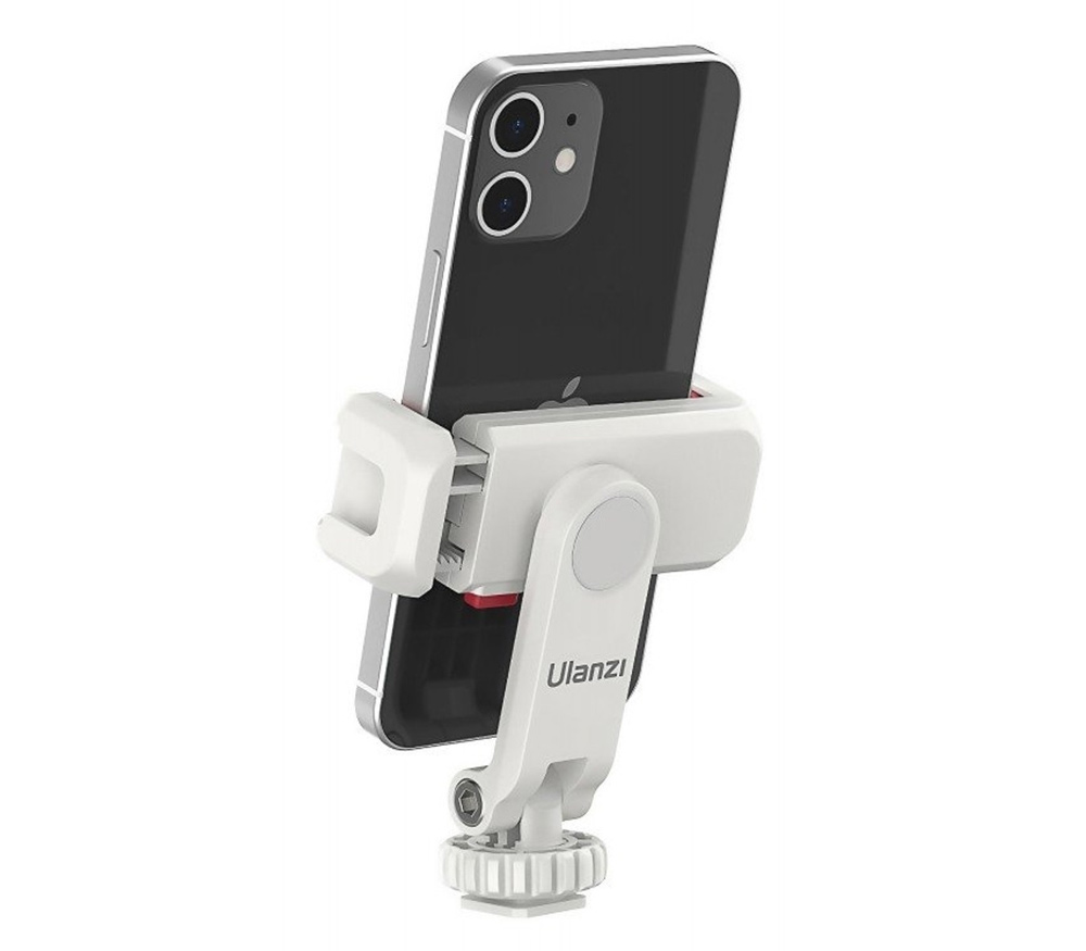 Держатель для смартфона, Ulanzi ST-06S, поворотный, с 2 башмаками, белый